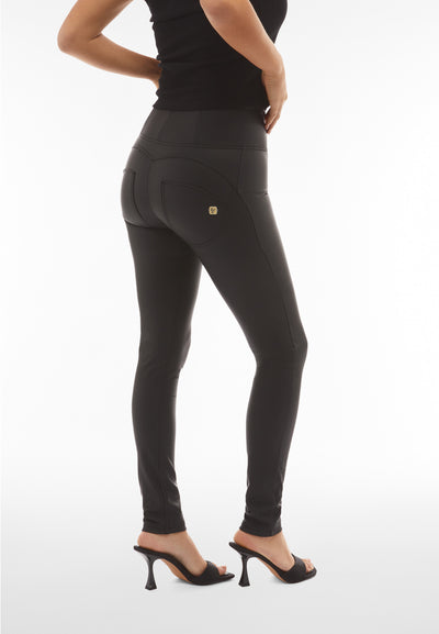 Freddy WR.UP® black faux leather high waist trousers – view 5
