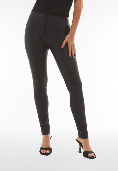 Freddy WR.UP® black faux leather high waist trousers – view 6