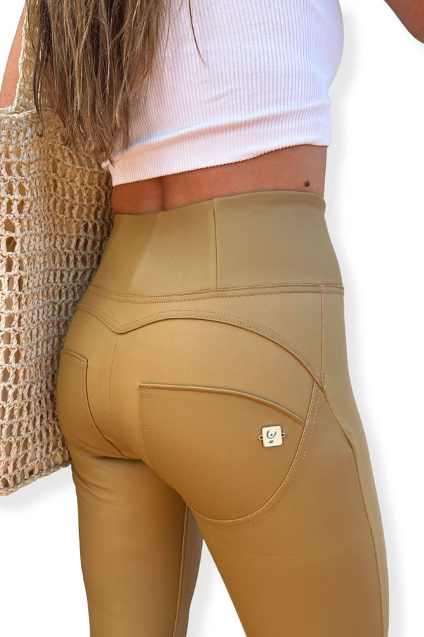 Caramelo Faux Leather Shorts | High Waist