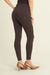 Military Button Detail Cotton High Waist Ankle Length Deep Mocha Brown