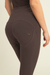 Military Button Detail Cotton High Waist Ankle Length Deep Mocha Brown