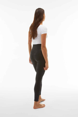 Freddy WR.UP® black metallic leopard print super high waist trousers – view 3