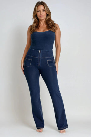 Freddy WR.UP® denim high waist flare jeans with pockets – view 2