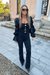 Flared Cotton High Waist Black
