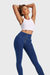Dark Denim Yellow Stitch High Waist Full Length