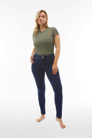 Freddy N.O.W dark denim yellow stitch jeans – view 7