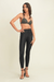 Lace Up Front Detail Leather Black High Waist Black