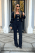 Flared Cotton High Waist Black