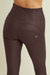 Lace Up Front Detail Leather High Waist Chocolate Brown