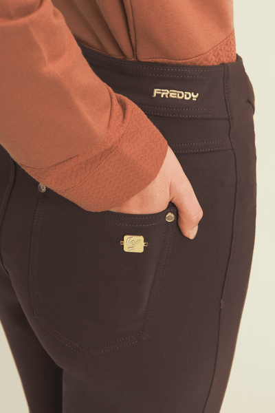 N.O.W Flare Cotton Chocolate High Rise Pants