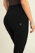 Military Button Detail Cotton High Waist Ankle Length Black