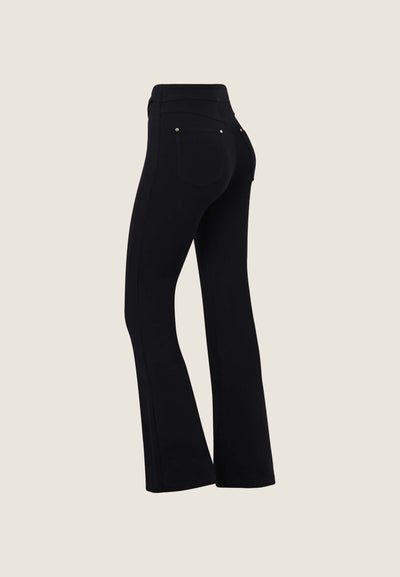 N.O.W Flare Cotton Black High Rise Pants