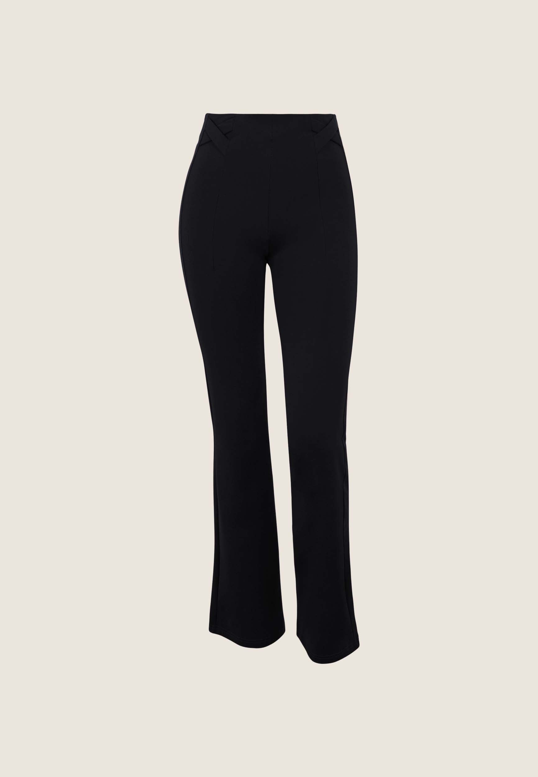 N.O.W Flare Cotton Black High Rise Pants