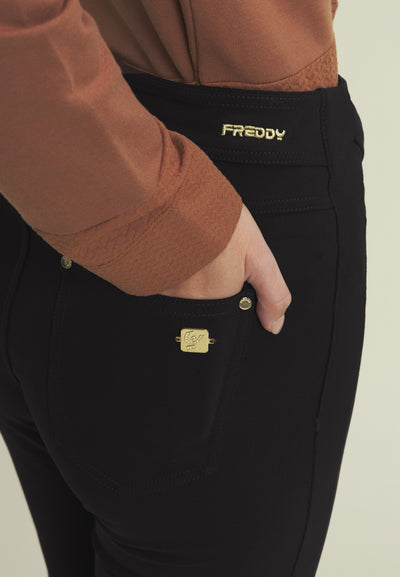 N.O.W Flare Cotton Black High Rise Pants