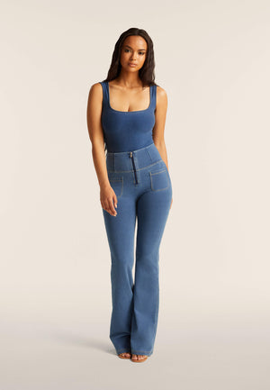 Freddy WR.UP® light denim high waist flare jeans – view 7
