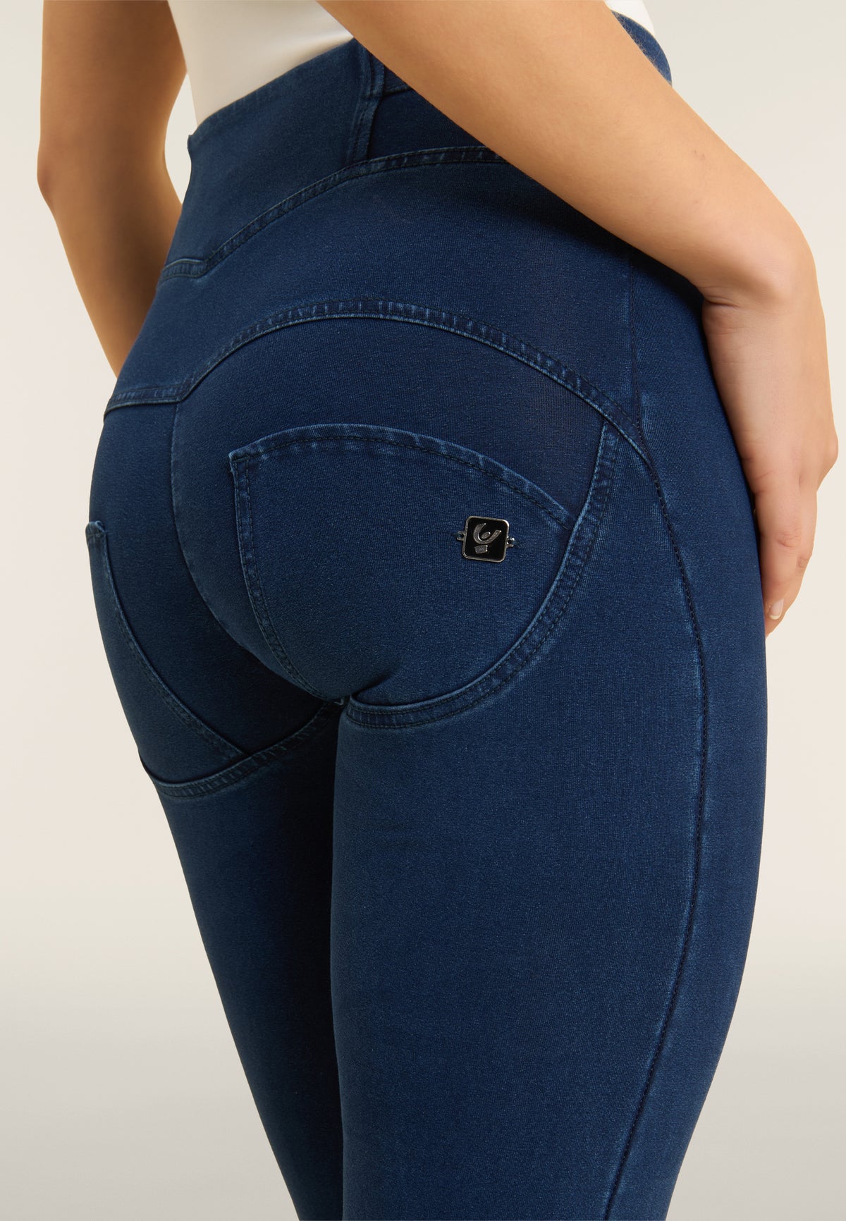 Freddy WR.UP® denim high waist flare jeans with lace up front – view 3