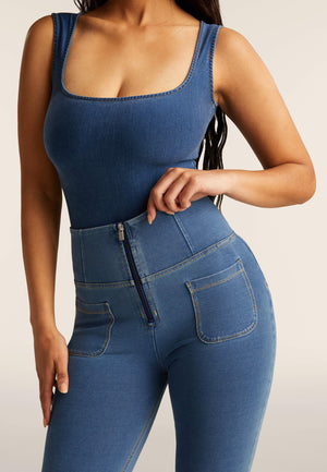 Freddy WR.UP® light denim high waist flare jeans – view 6