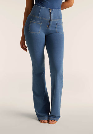 Freddy WR.UP® light denim high waist flare jeans – view 3