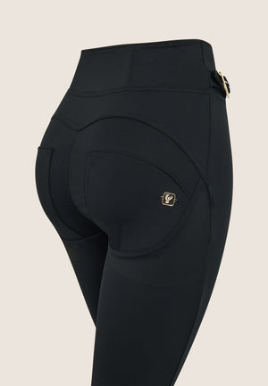 Freddy limited edition black DIWO high waist trousers with side buckle – view 4