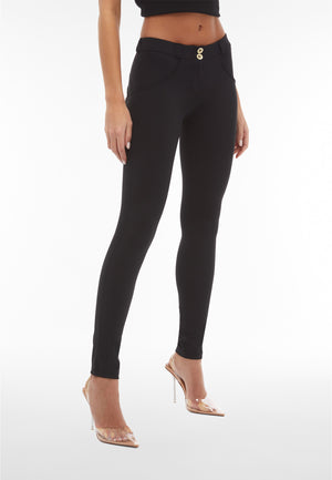 Freddy DIWO Pro black mid rise skinny trousers – view 6