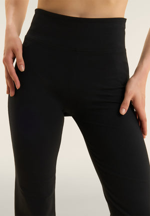 Freddy WR.UP® black cotton high waist cropped bootcut trousers – view 3