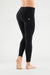 Black Cotton 3-Button Ankle Fit - High-Waisted Skinny Pants