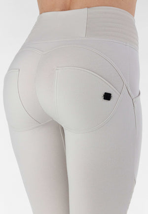 Freddy WR.UP® cream biker detail high rise 7/8 trousers – view 3