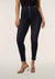 Limited Edition Denim High Waist Pants with Central Seam and Gold Zip