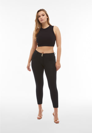 Freddy WR.UP® black mid rise 7/8 ankle skinny trousers – view 4
