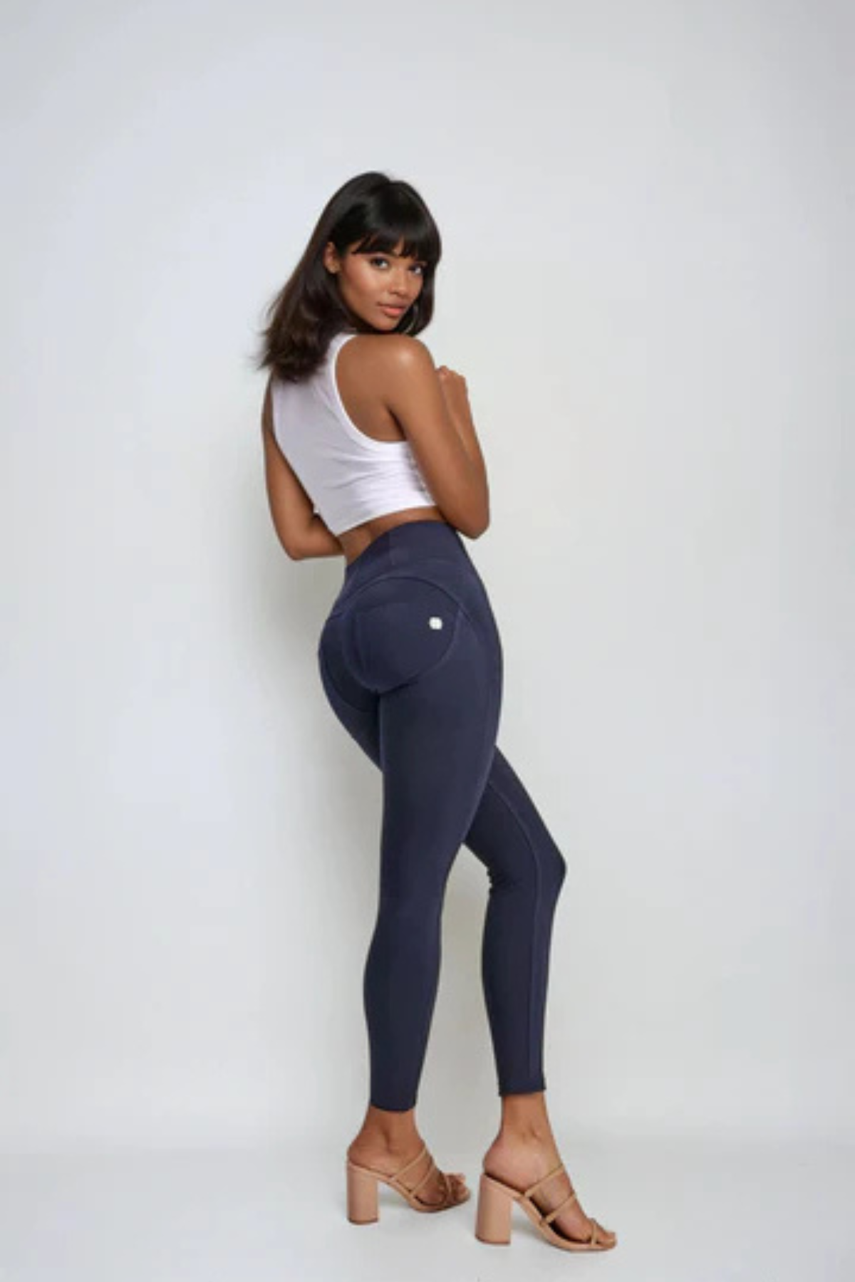 Navy High Waist Full Length