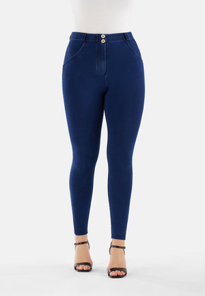 Freddy WR.UP® dark denim blue stitch regular rise jeans – view 6