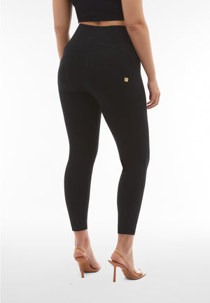 Freddy WR.UP® black organic cotton high waist ankle trousers – view 5