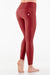 Red Faux Leather High Waist Full Length