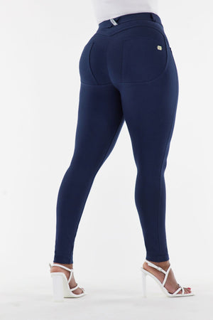 Freddy WR.UP® curvy fit navy cotton mid rise ankle trousers – view 2