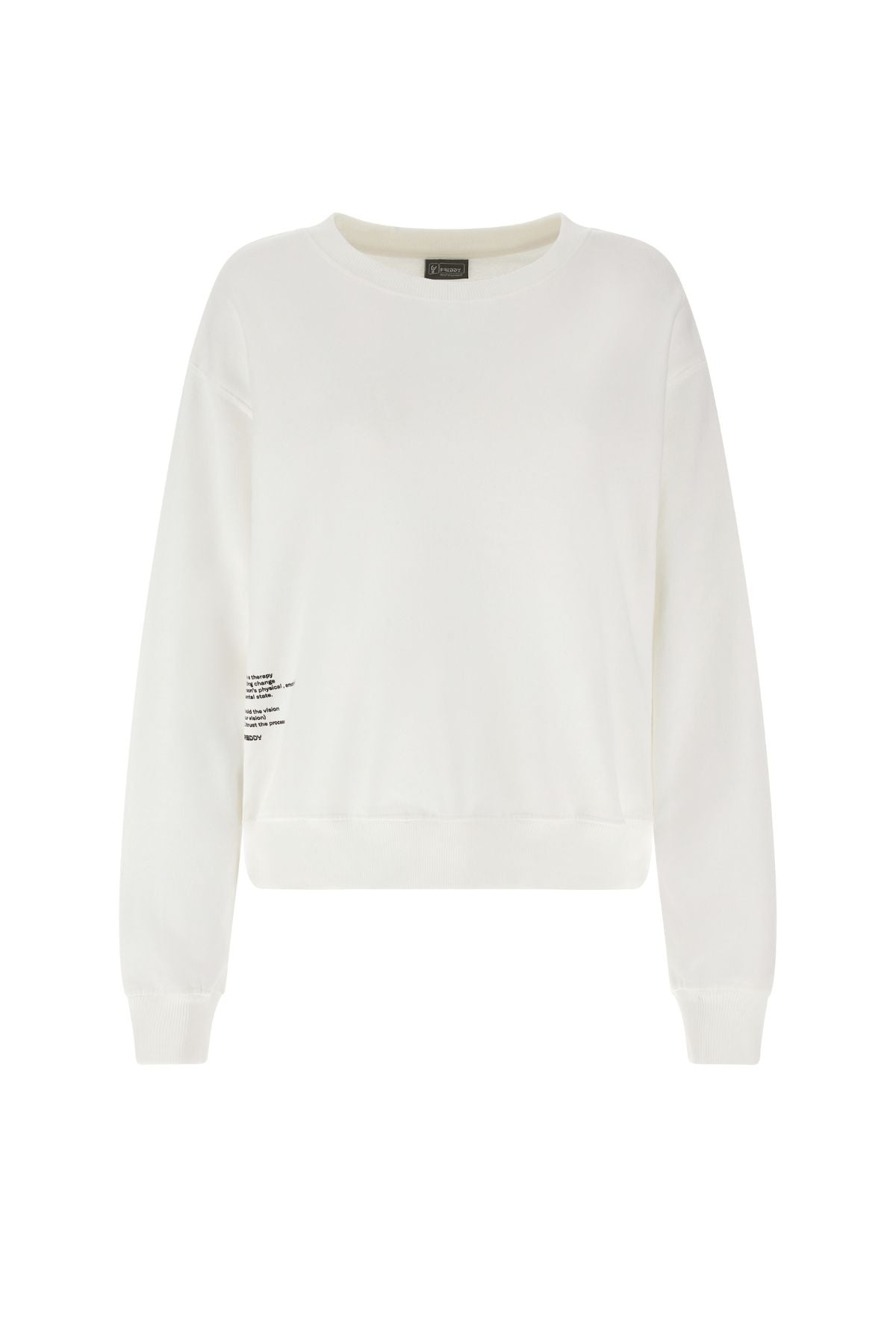 White Cropped Sweatshirt