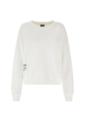Freddy white cropped crew neck fleece sweatshirt – view 2