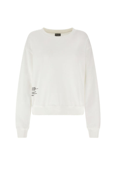 White Cropped Sweatshirt