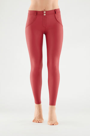 Freddy WR.UP® red faux leather mid rise trousers – view 6