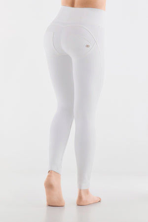 Freddy WR.UP® white faux leather high rise skinny trousers – view 3