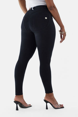Freddy WR.UP® hourglass fit black cotton mid rise trousers – view 3