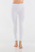 White ankle length faux leather high rise freddy jeans