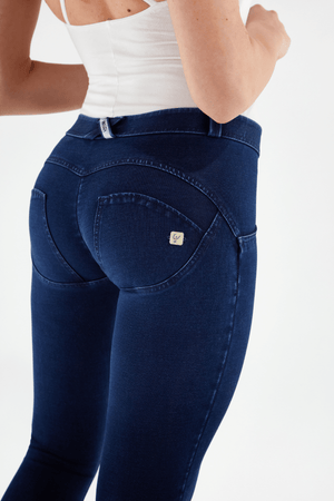 Freddy WR.UP® dark denim blue stitch mid rise ankle jeans