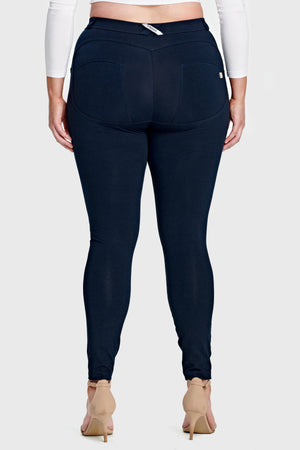 Freddy WR.UP® curvy fit navy cotton mid rise ankle trousers – view 6