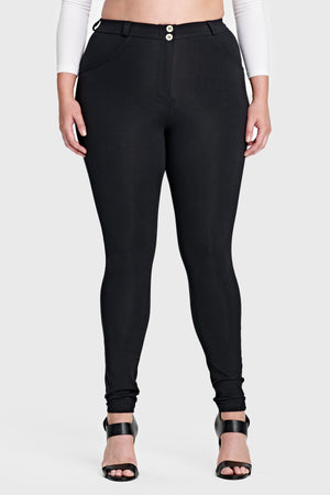 Freddy WR.UP® hourglass fit black cotton mid rise trousers – view 8