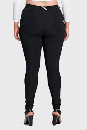 Freddy WR.UP® hourglass fit black cotton mid rise trousers – view 9