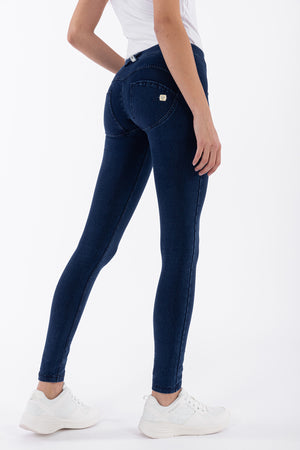 Freddy WR.UP® dark denim blue stitch regular rise jeans – view 4