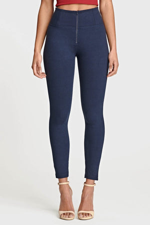 Freddy WR.UP® navy cotton high waist ankle trousers – view 6