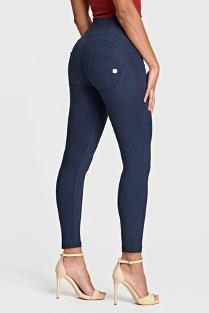 Freddy WR.UP® navy cotton high waist ankle trousers – view 2