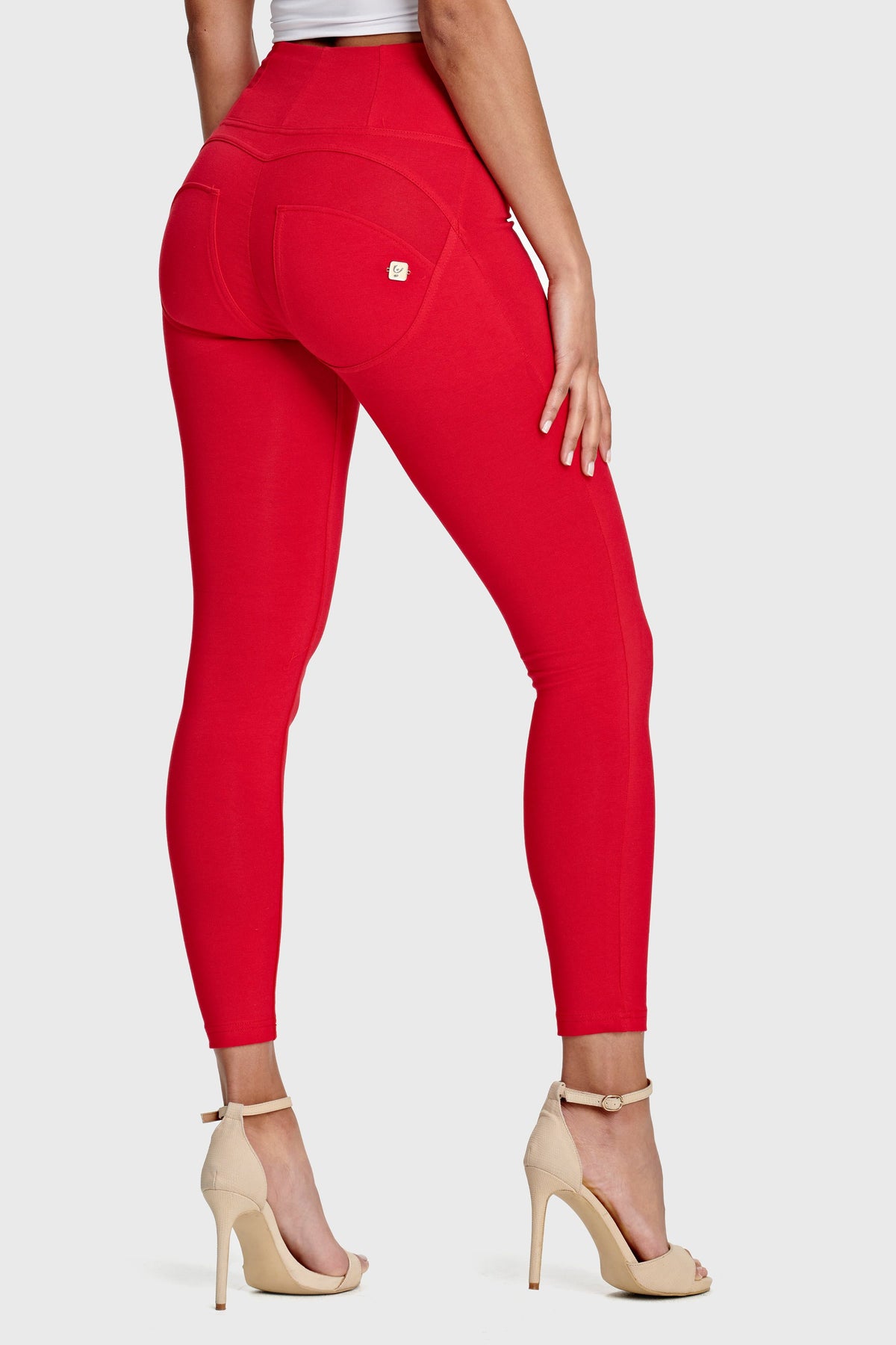Ankle Length Red High Rise Organic
