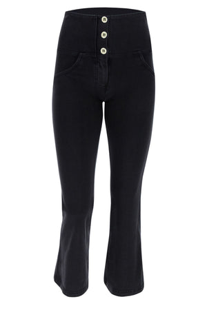 Freddy WR.UP® black denim 3 button high waist bootcut ankle jeans – view 2